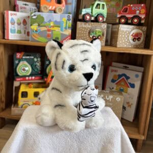 Peluche tigre blanc