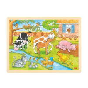 puzzle animaux de la ferme illustre
