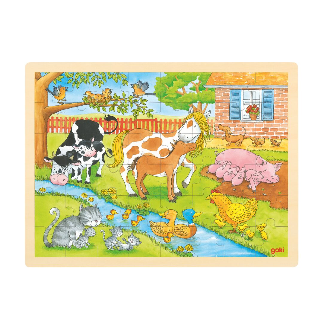puzzle animaux de la ferme illustre