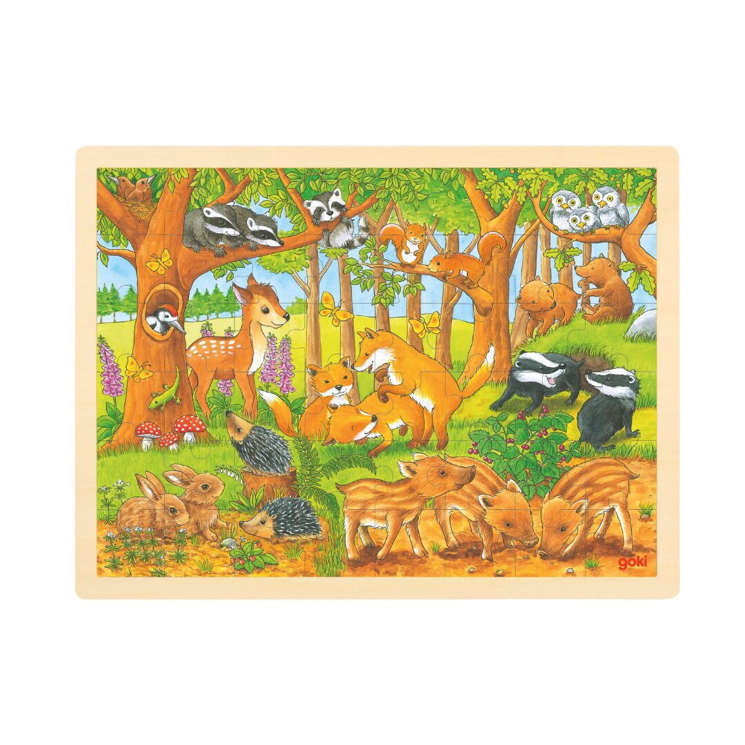 puzzle animaux de la foret illustre
