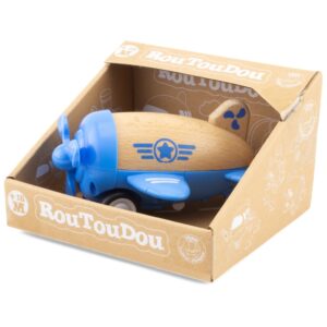 Mini avion  à  helice bleu