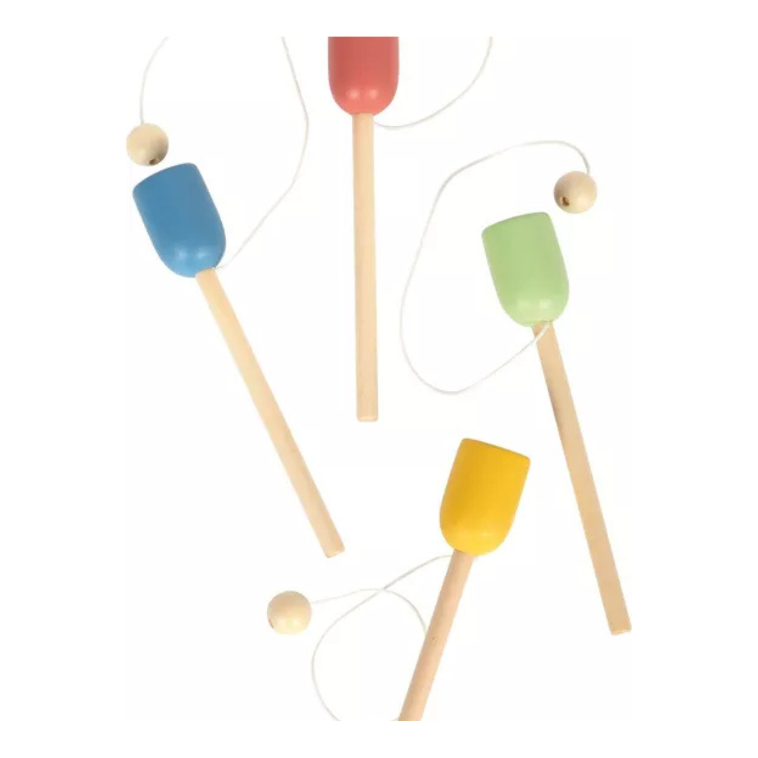 Bilboquet en bois coloré pour enfant