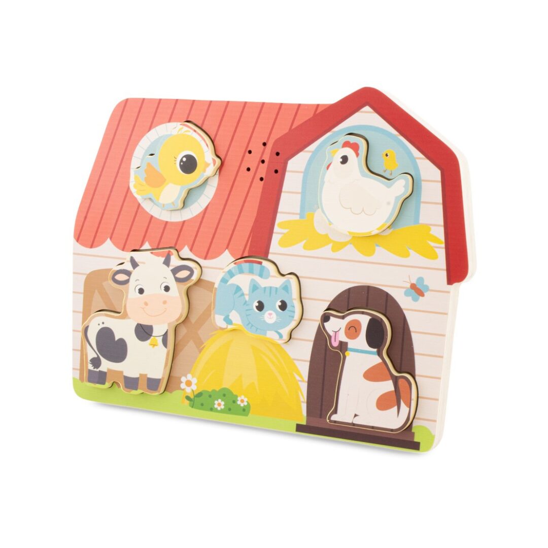 Puzzle sonore ma petite ferme 5 pieces