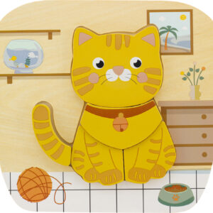 Puzzle enfant chat illustré