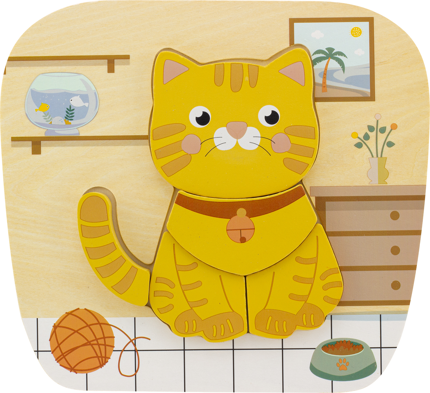 Puzzle enfant chat illustré
