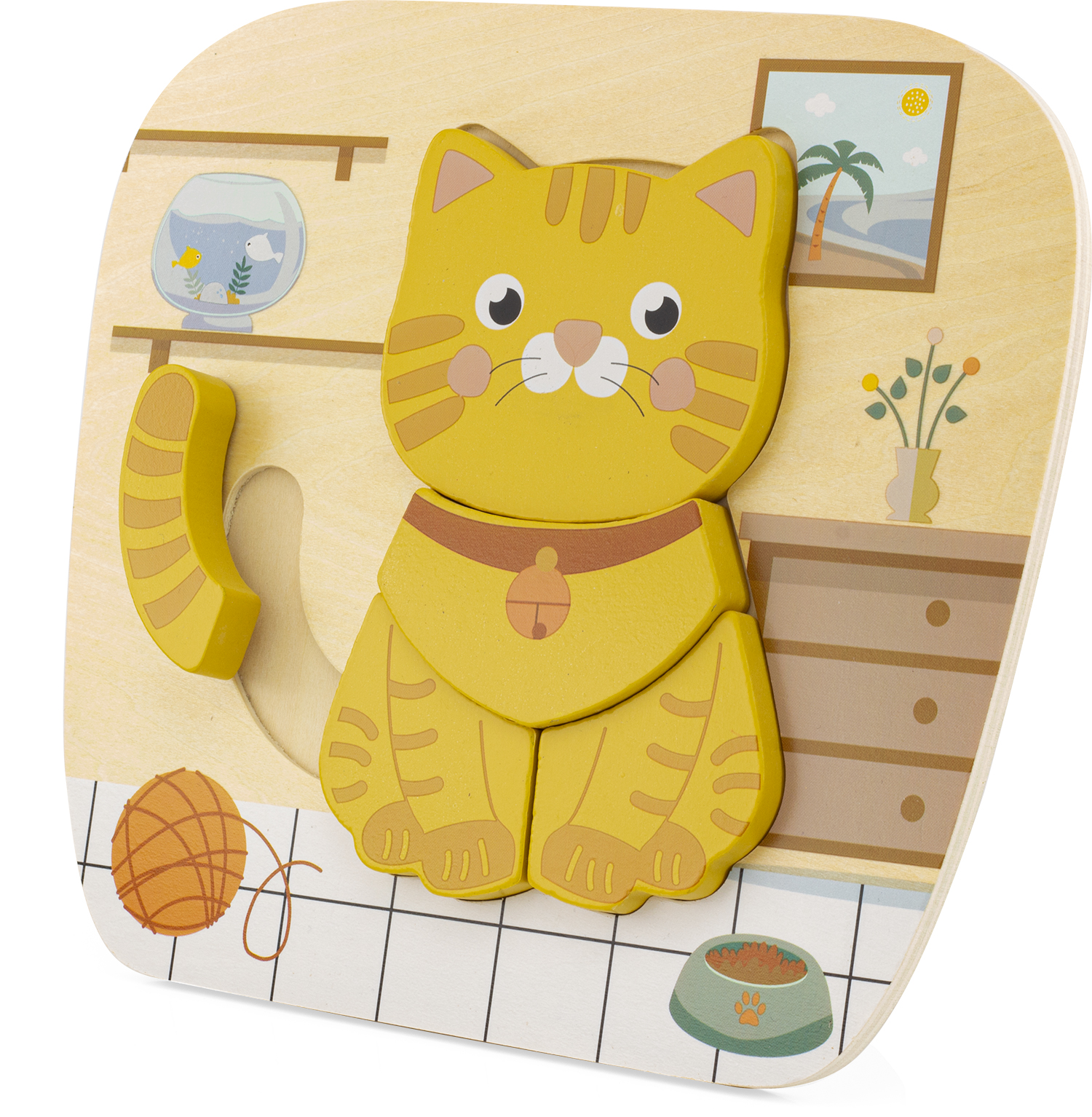 Puzzle enfant chat illustré – Image 3