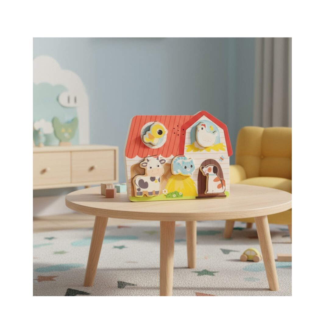 Ma p'tite ferme puzzle en bois sonore – Image 2