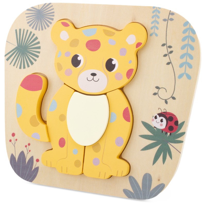 puzzle leopard premier age en bois