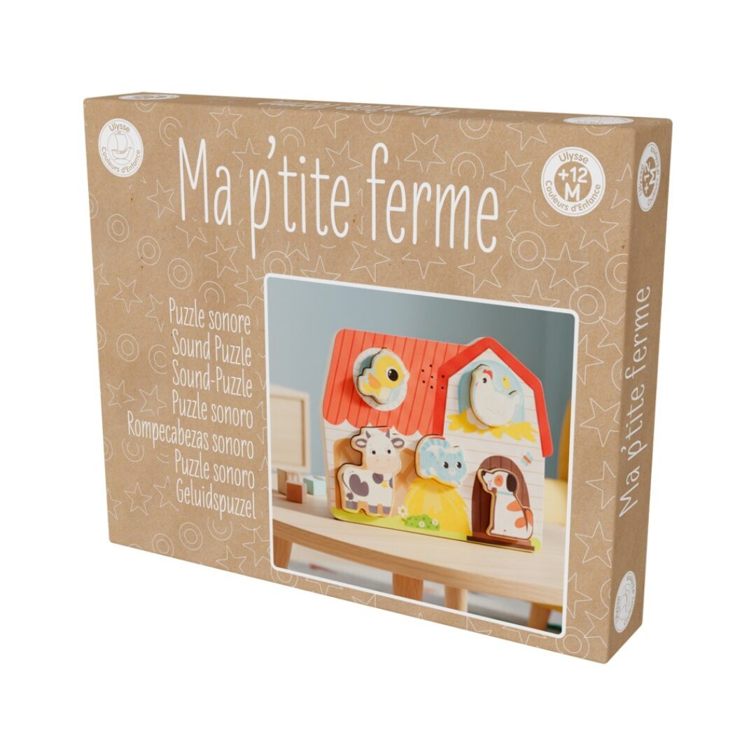 Ma p'tite ferme puzzle en bois sonore – Image 3