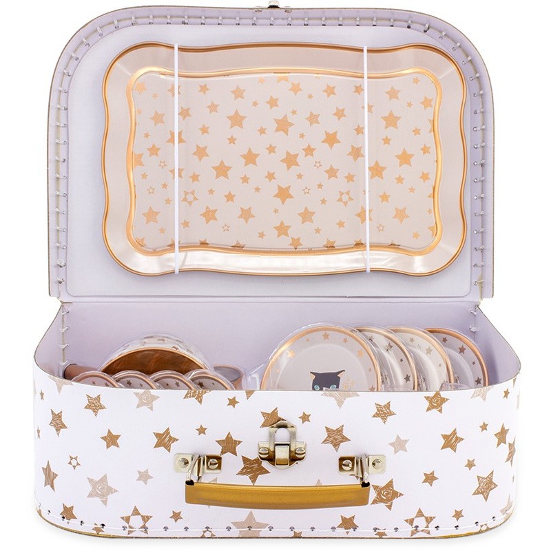 Service à thé pour enfant avec motifs chat et étoiles – Image 2