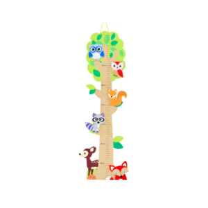 Toise enfant illustrée avec animaux de la forêt