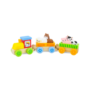 🚂 Train en bois transport d'animaux