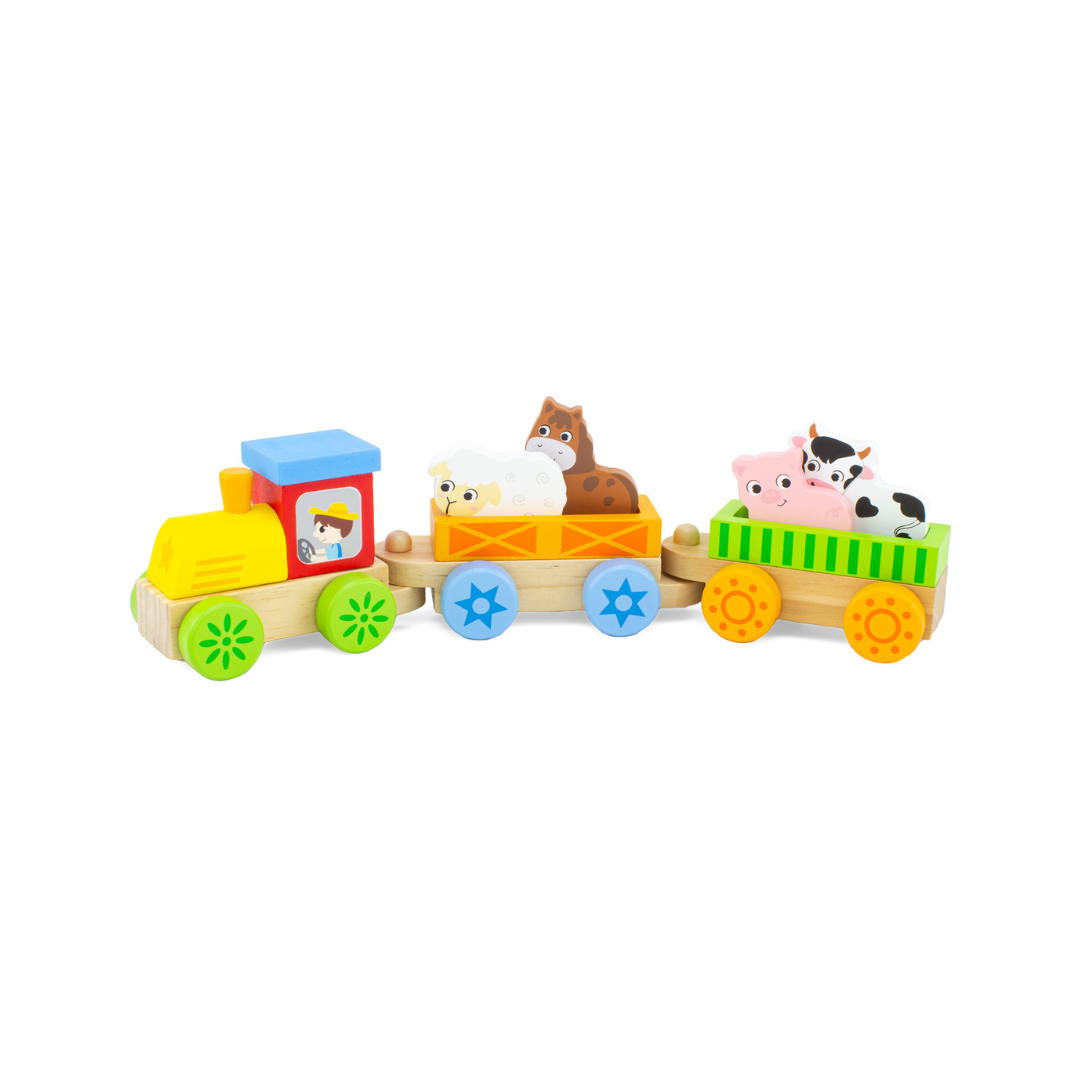 🚂 Train en bois transport d'animaux