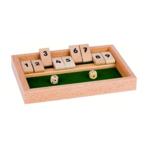 Jeu Shut the Box en bois avec chiffres