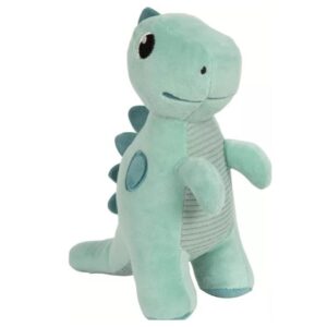 Dinosaure peluche 19 cm, velours côtelé, doudou apaisant.