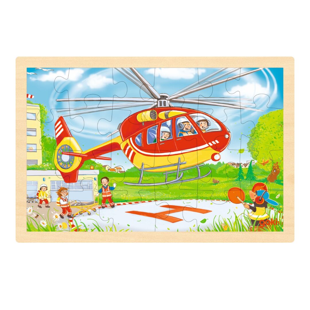 Puzzle avec deux motifs pompiers, et hélicoptères.🚒
