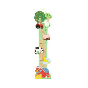 Toise enfant illustrée avec animaux et tracteur